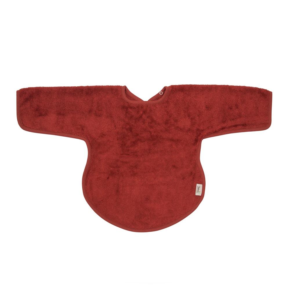 Babete de bambu com mangas rosewood Bib Timboo