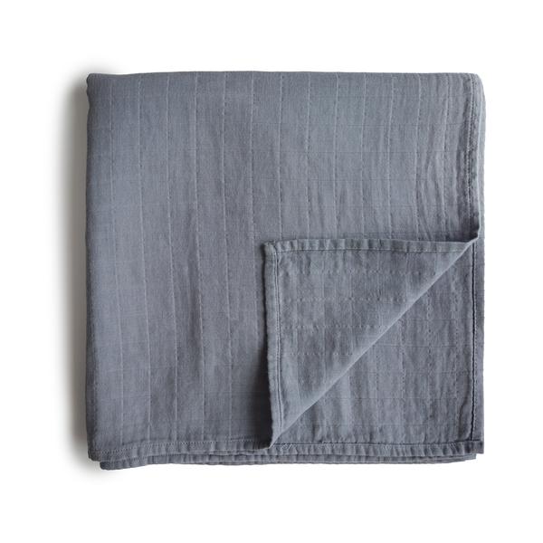 Muslin swaddle tradewinds mushie muslin mushie