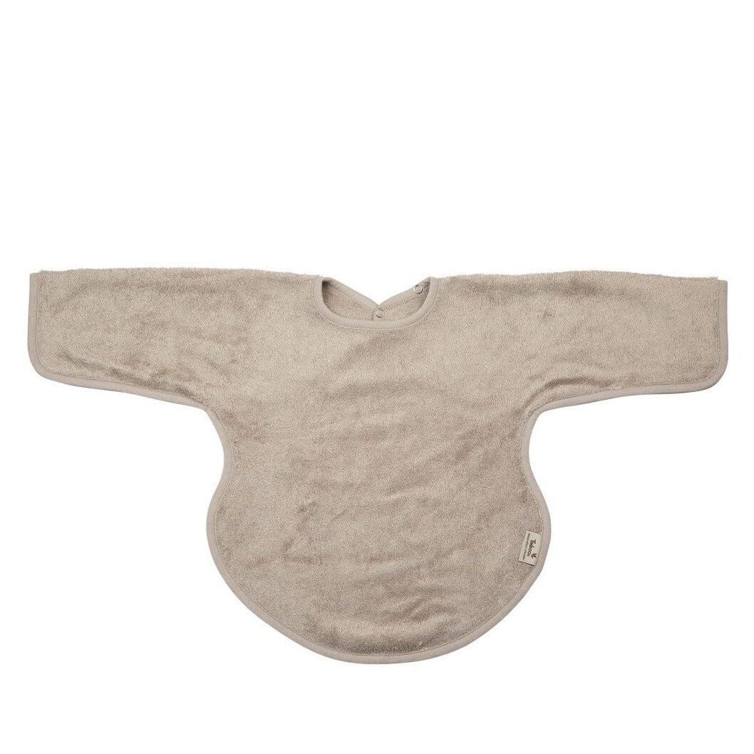 Babete de bambu com mangas feather grey Babete Timboo