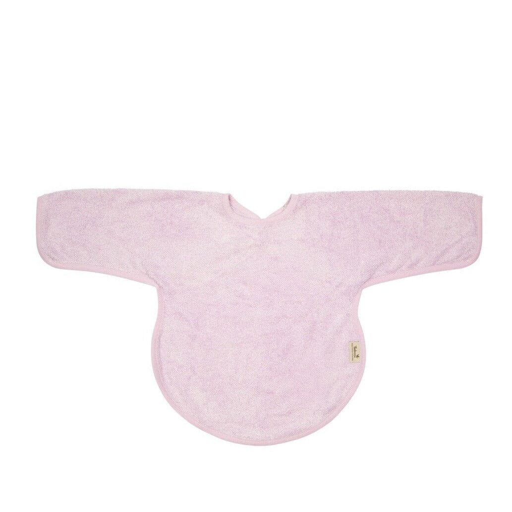Babete de bambu com mangas silky lilac Babete Timboo