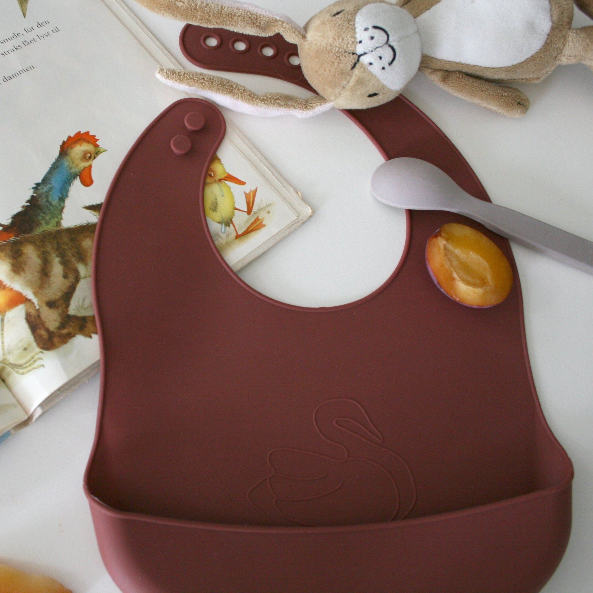 2-pack silicone baby bib blush canyon Lille Vilde bib LIlle Vilde