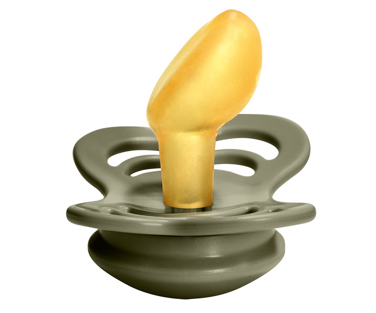 2-pack Bibs couture pacifier latex 0-6 M honey bee + olive Pacifier Bibs