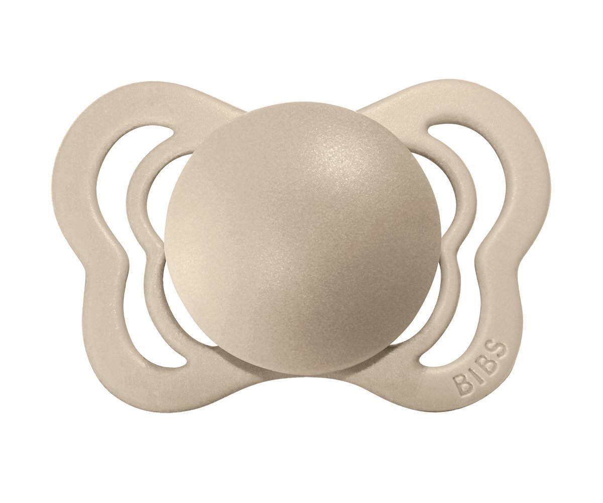 2-pack Bibs couture pacifier latex 0-6 M olive + vanilla Pacifier Bibs