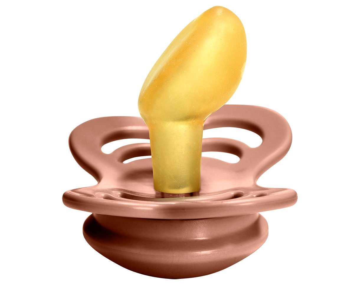 2-pack Bibs couture pacifier latex 0-6 M woodchuck + peach Pacifier Bibs