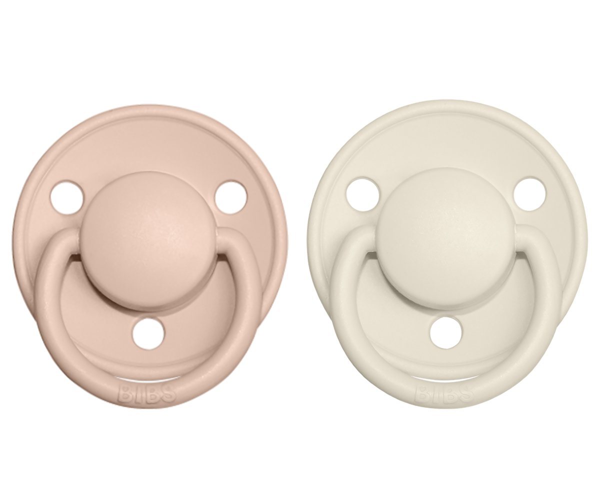 2-pack Bibs De Lux 6-18 M ivory blush Pacifier Bibs