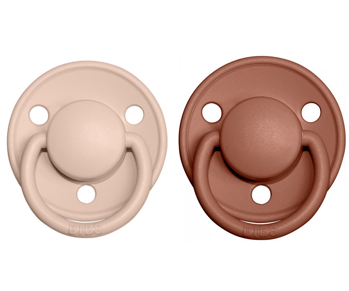 2-pack Bibs De Lux 6-18 M blush woodchuck Pacifier Bibs