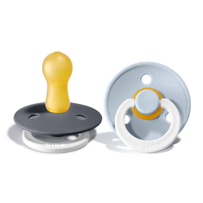 Chupetas BIBS Colour redonda NIGHT baby blue | iron pacifier BIBS