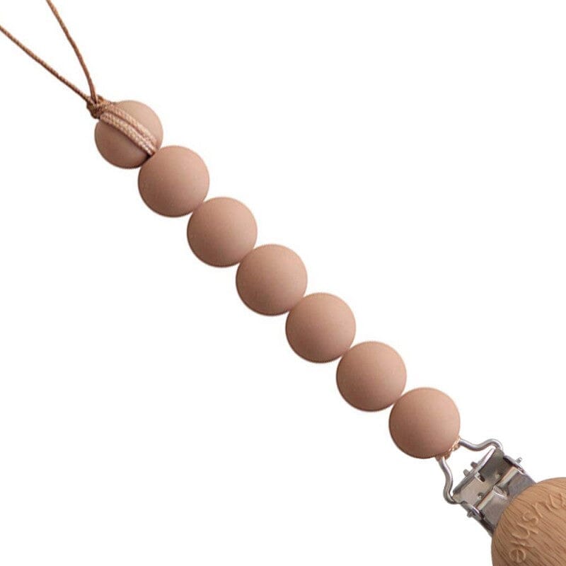 Prende-chupeta Halo pale taupe mushie