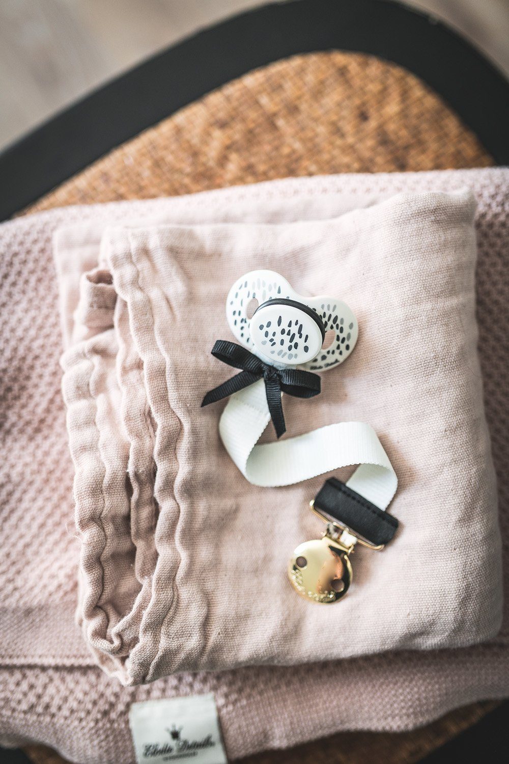 Pacifier clip precious preppy Clip Elodie details