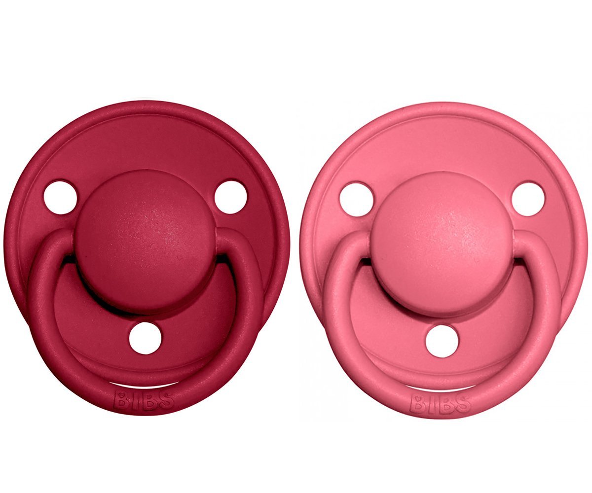 2-pack Bibs De Lux 0-6 M coral ruby Pacifier Bibs