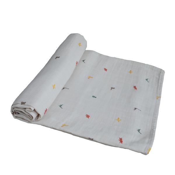 Muslin swaddle dinosaurs mushie muslin mushie