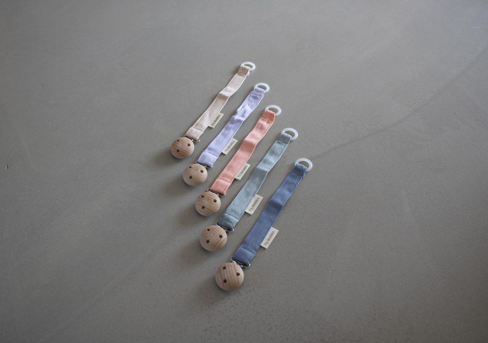 Pacifier holder moss green Filibabba clip Filibabba