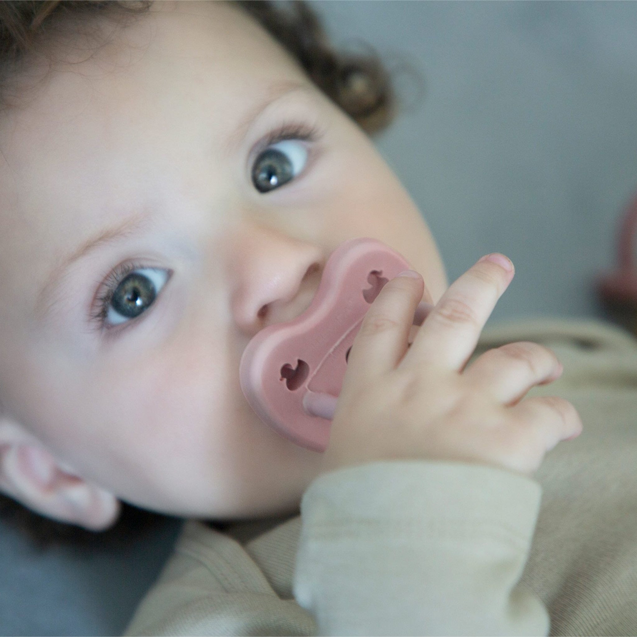 Pacifier baby blush 3-36 M round Hevea pacifier Hevea