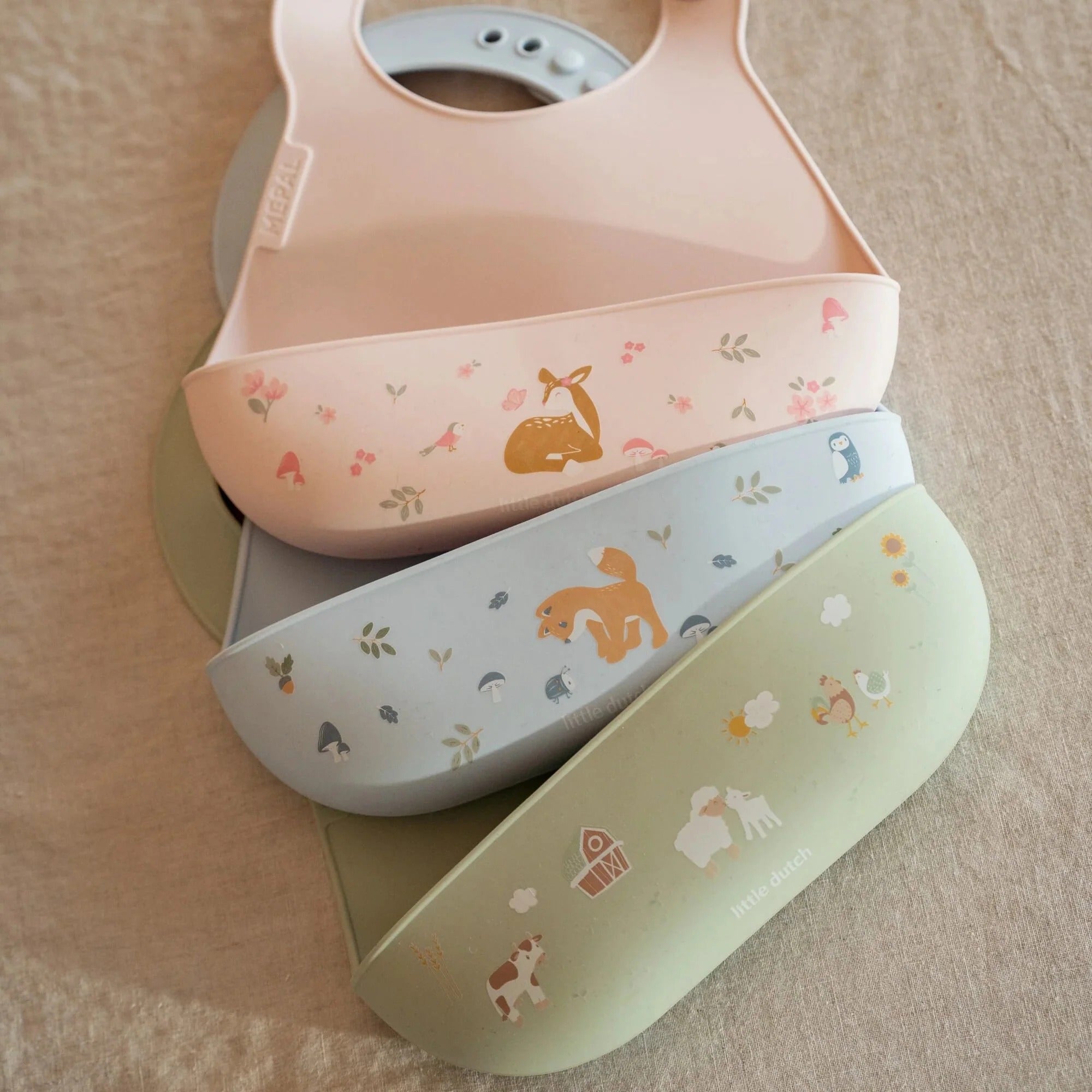Babete de silicone Forest Friends