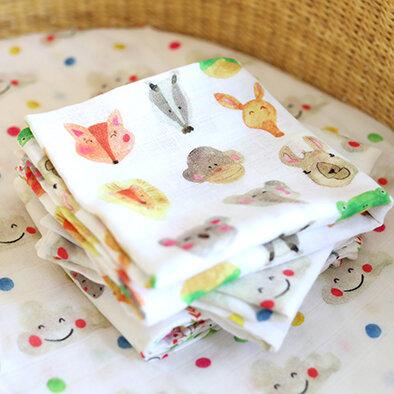 Musselina 60 cm animais Muslins Fox in the attic