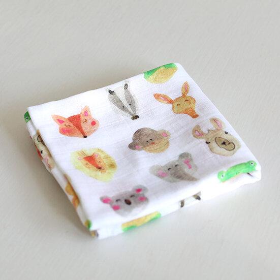 Musselina 60 cm animais Muslins Fox in the attic