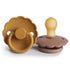 2-pack daisy pacifier honey gold/rose gold FRIGG Pacifier FRIGG 0-6M