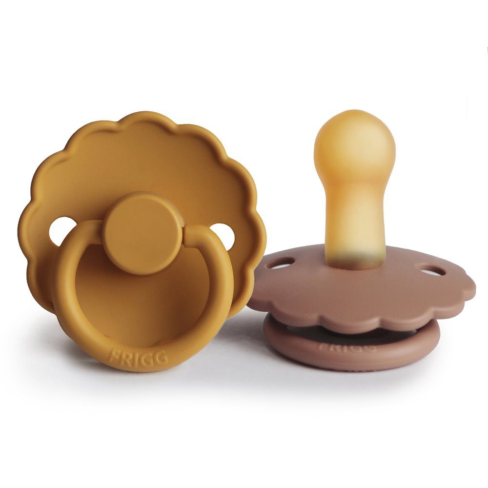 2-pack daisy pacifier honey gold/rose gold FRIGG Pacifier FRIGG 6-18M