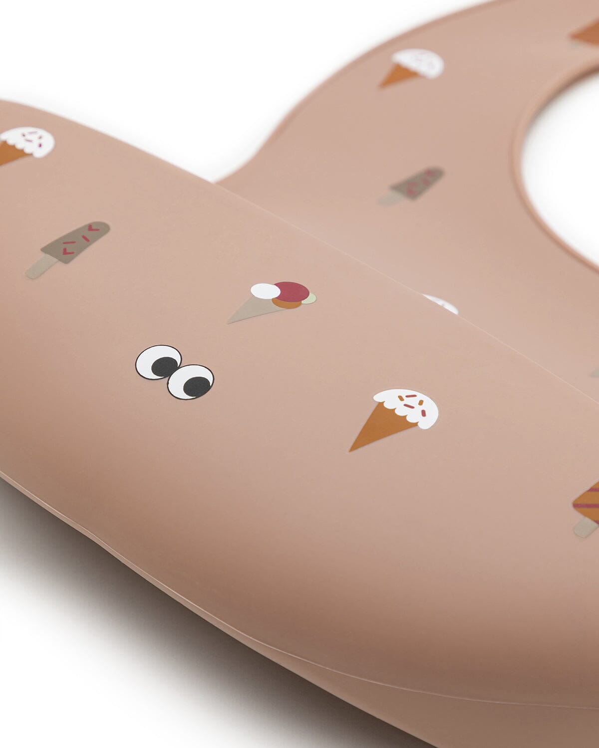 Babete de silicone gelado rosa dinnerware Noui Noui