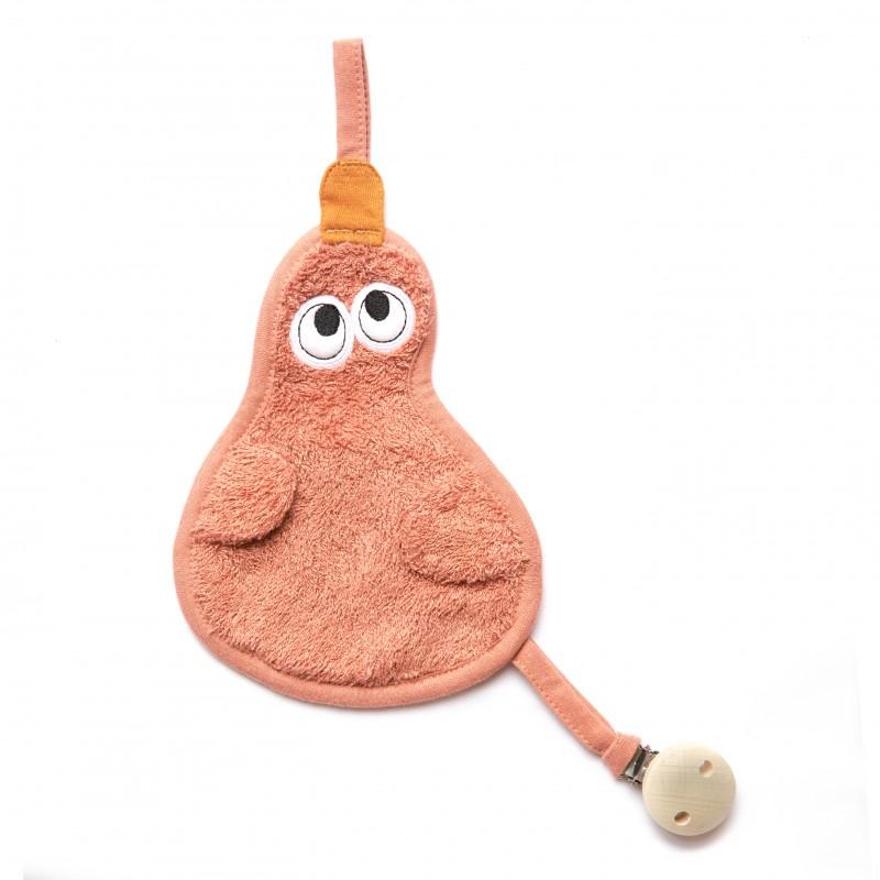 Prende-chucha patinho apricot blush Pacifier clip Timboo
