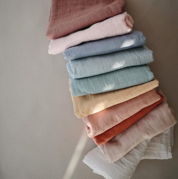 Muslin swaddle auburn mushie muslin mushie