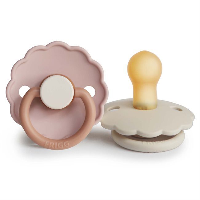 2-pack daisy pacifier biscuit/cream FRIGG Pacifier FRIGG 0-6M