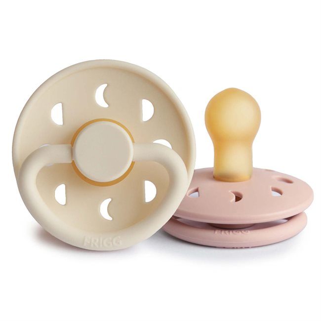 2-pack moon phase pacifier blush/cream FRIGG Pacifier FRIGG 0-6M