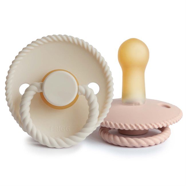 2-pack rope pacifier blush/cream FRIGG Pacifier FRIGG 6-18M