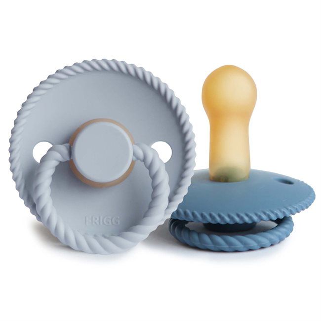 2-pack rope pacifier ocean view/powder blue FRIGG Pacifier FRIGG 6-18M