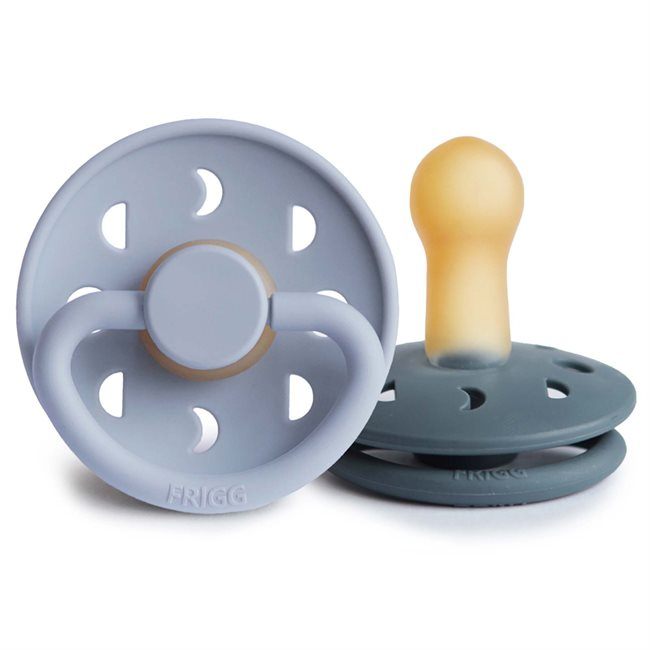 2-pack moon phase pacifier powder blue/slate FRIGG Pacifier FRIGG 6-18M