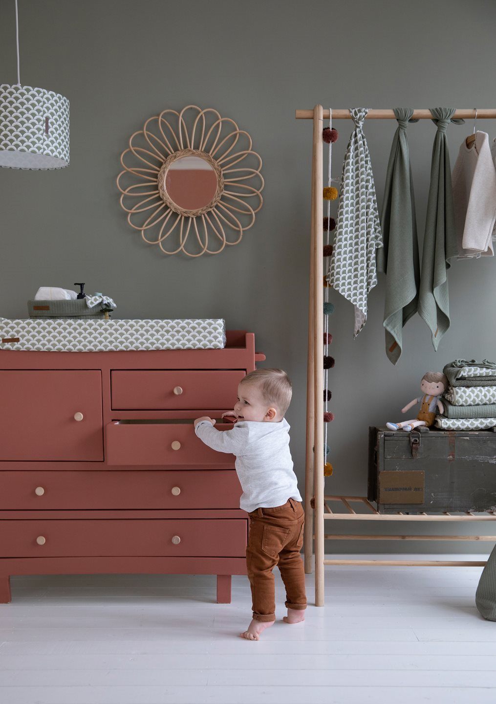 Swaddle pure olive Little Dutch Muslin Little Dutch