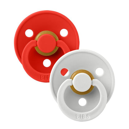 2 chupetas redondas BIBS Colour haze | candy apple