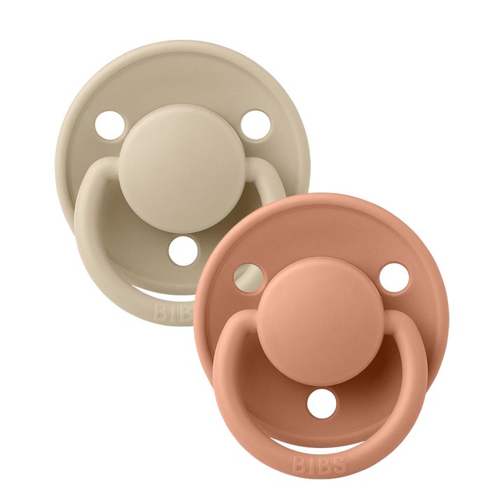 2-pack Bibs De Lux peach | vanilla one size Pacifier BIBS 