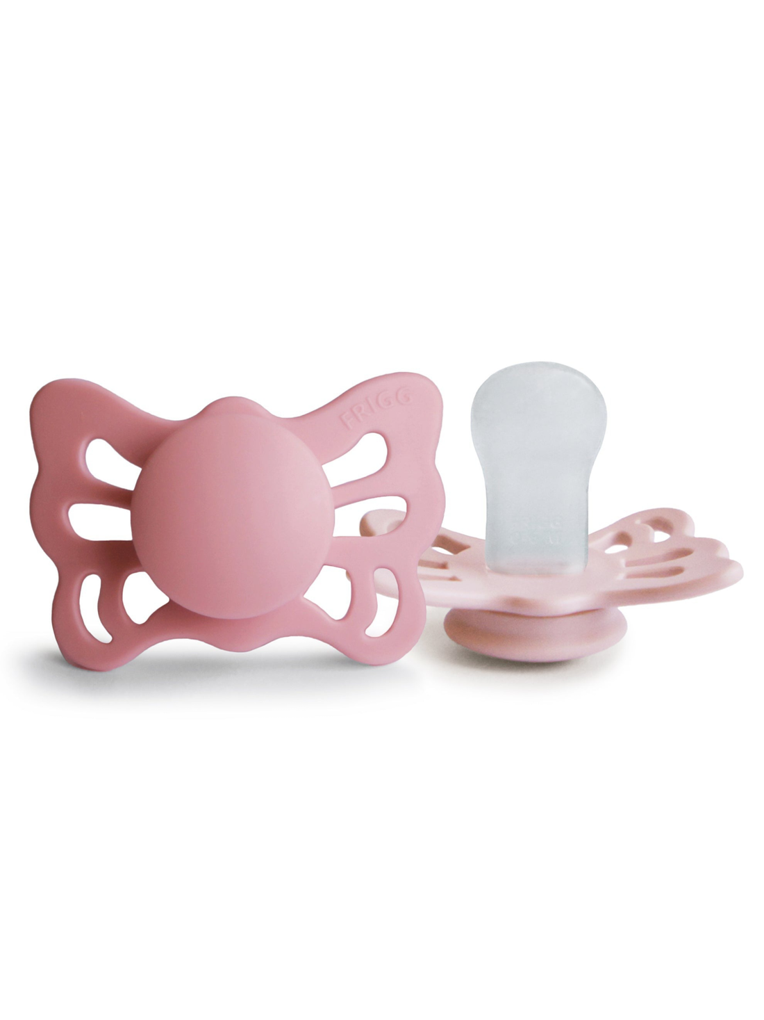 2 chupetas anatómicas Butterfly cedar | baby pink SILICONE Frigg