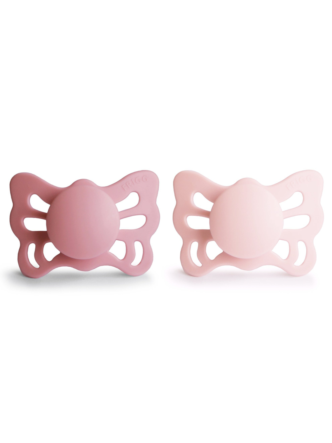 2 chupetas anatómicas Butterfly cedar | baby pink SILICONE Frigg