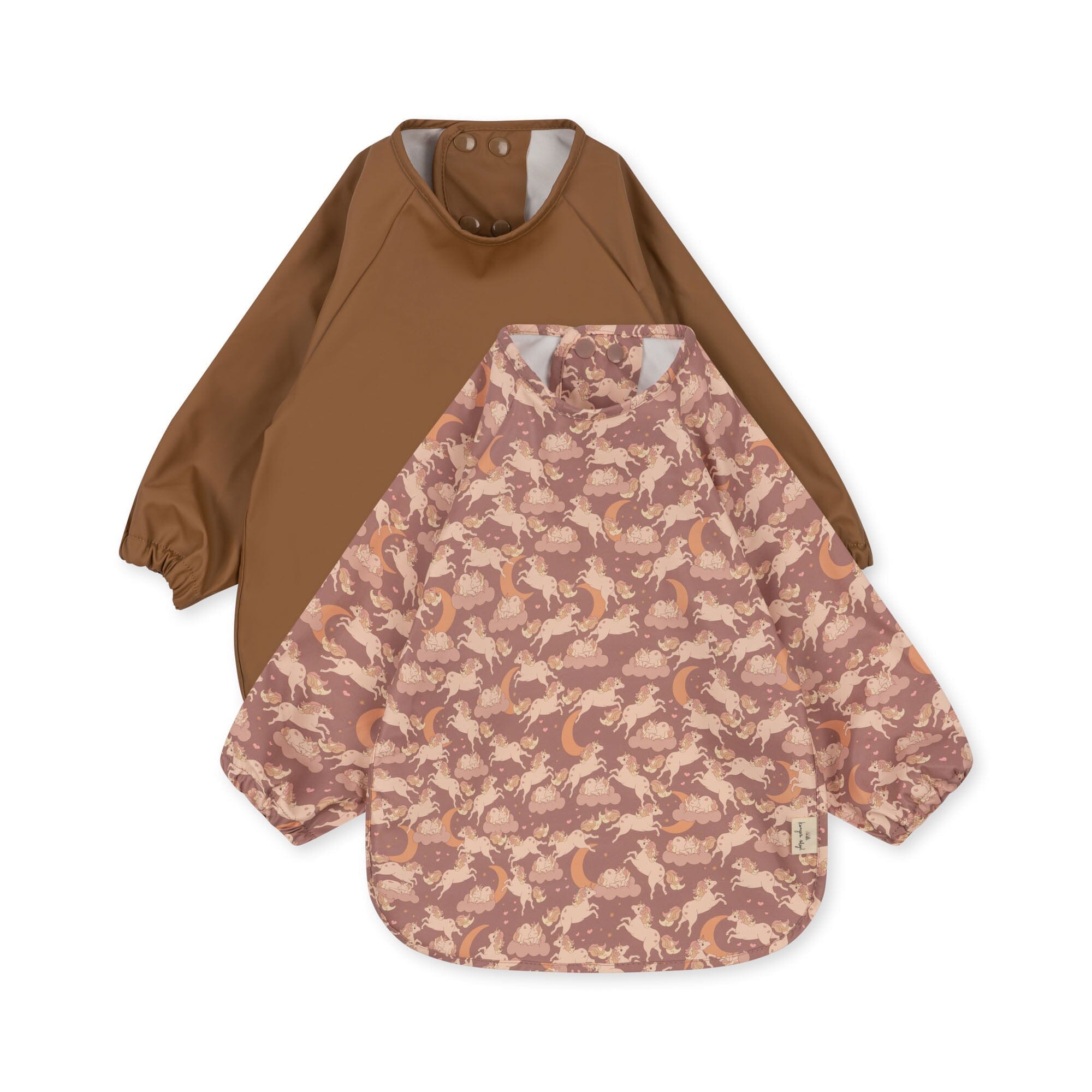 2 babetes impermeáveis com mangas unicorn blush/toasted coconut meal Konges sløjd 