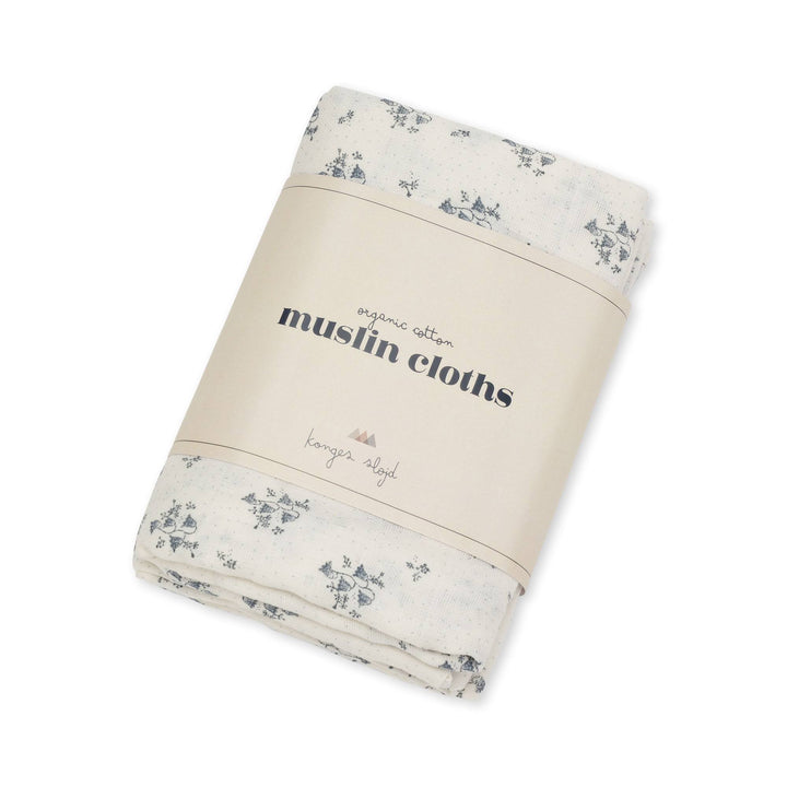 3 pack muslin cloth - clochette bleu Konges sløjd Muslin Konges sløjd 