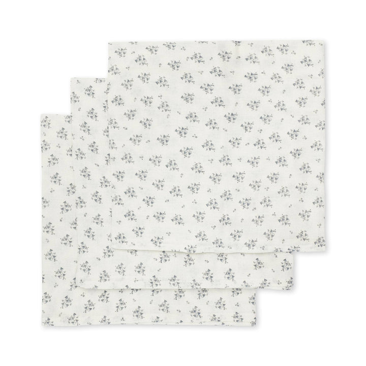 3 pack muslin cloth - clochette bleu Konges sløjd Muslin Konges sløjd 