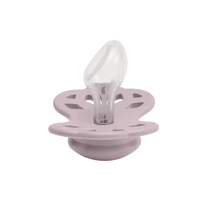 2 chupetas BIBS Infinity anatómica silicone blossom | dusky lilac