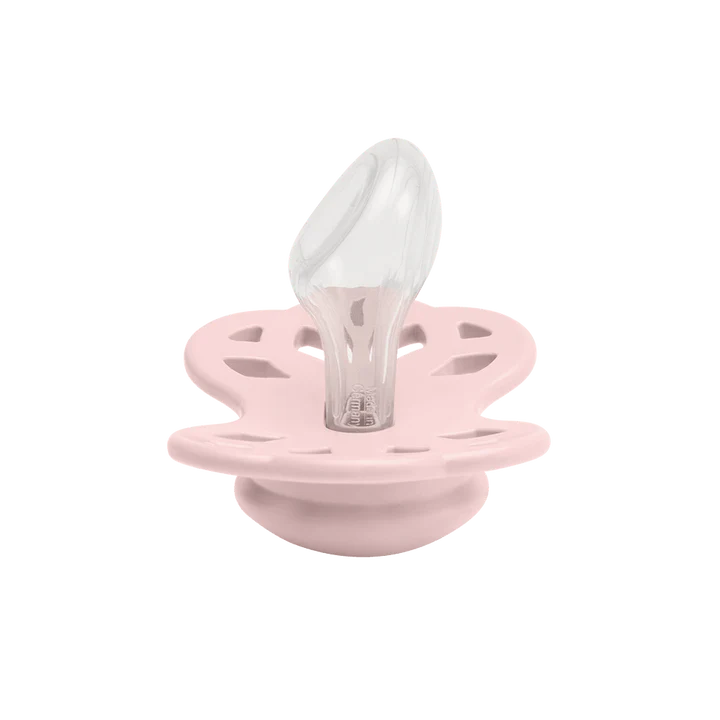 2 chupetas BIBS Infinity anatómica silicone blossom | dusky lilac