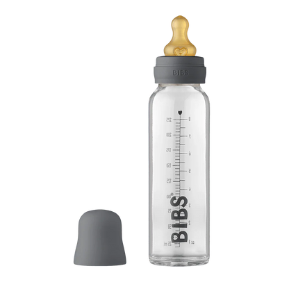 Biberão de vidro 225 ml + conjunto iron BIBS