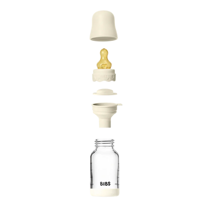 Biberão de vidro 120 ml + conjunto ivory Boheme BIBS