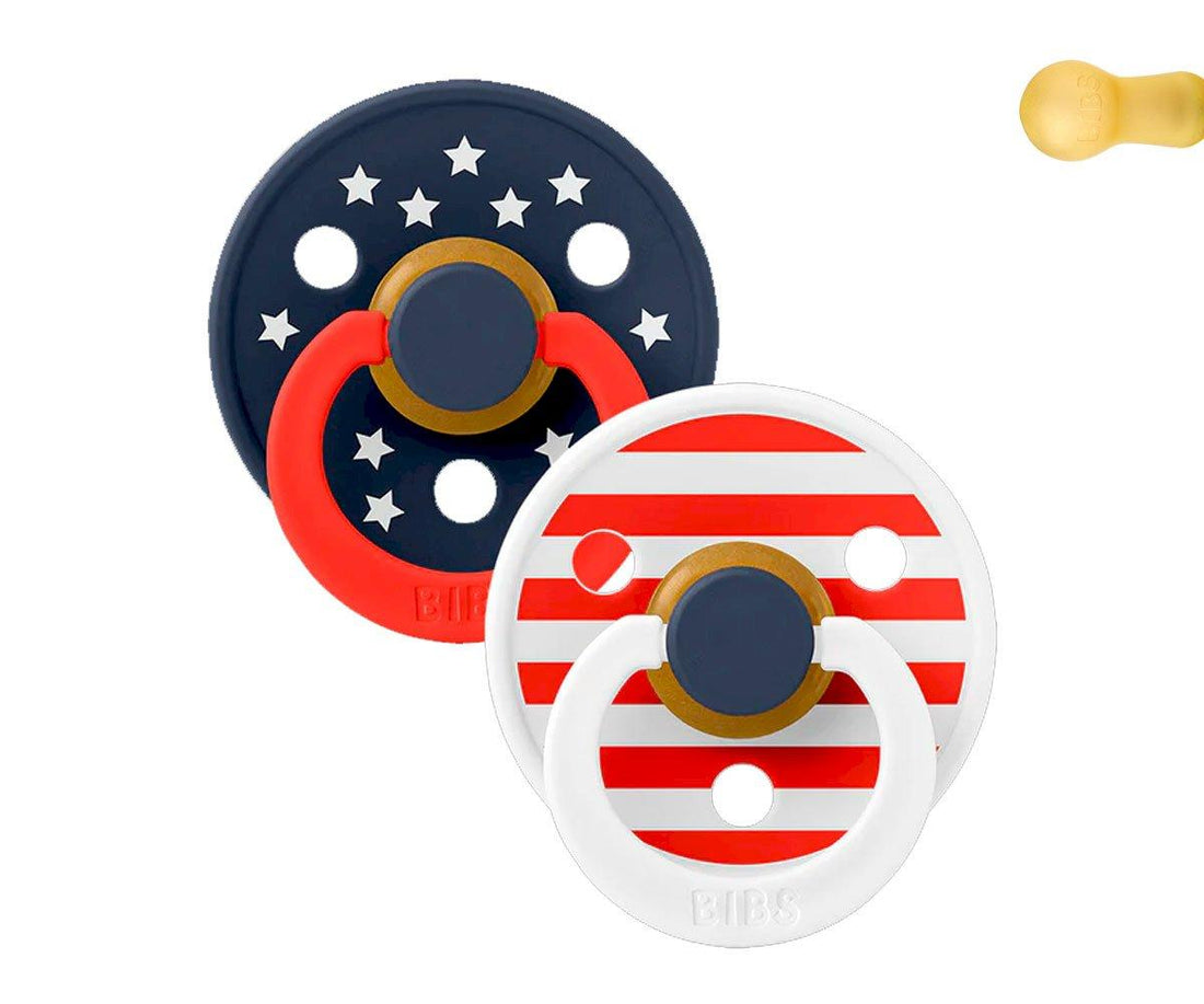 BIBS pacifier 2-pack baby stars &amp; stripes Pacifier BIBS 