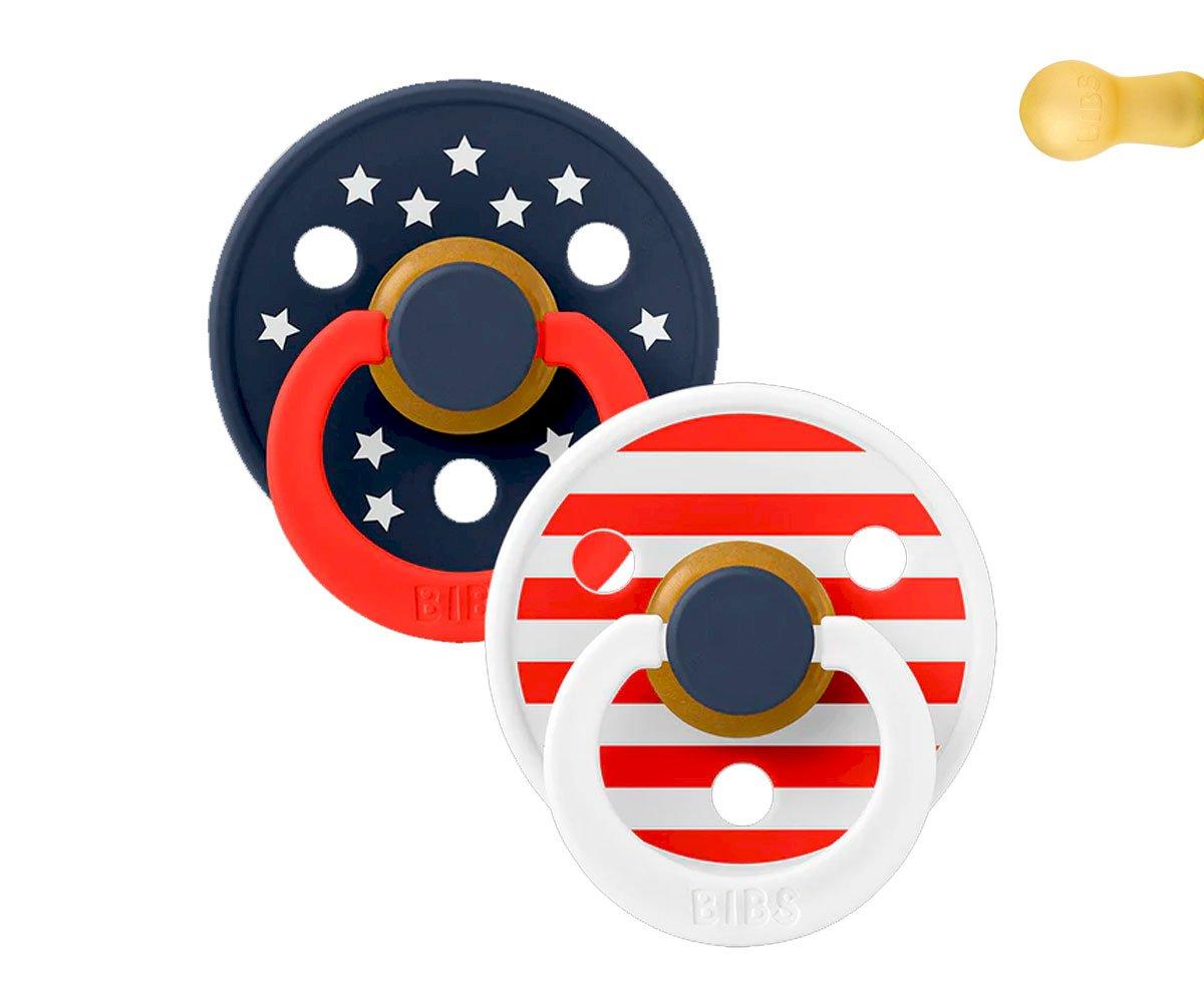 BIBS pacifier 2-pack baby stars &amp; stripes Pacifier BIBS 