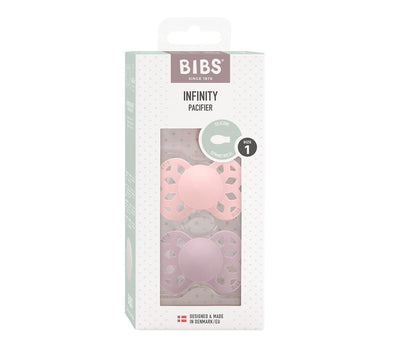 2 chupetas BIBS Infinity simétrica silicone blossom | dusky lilac pacifier BIBS 