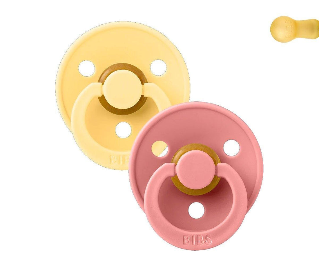 2 chupetas BIBS Colour pale butter | dusty pink Bibs 