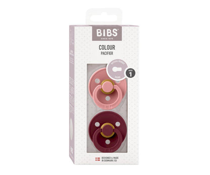 2 chupetas redondas BIBS Colour dusty pink | elderberry