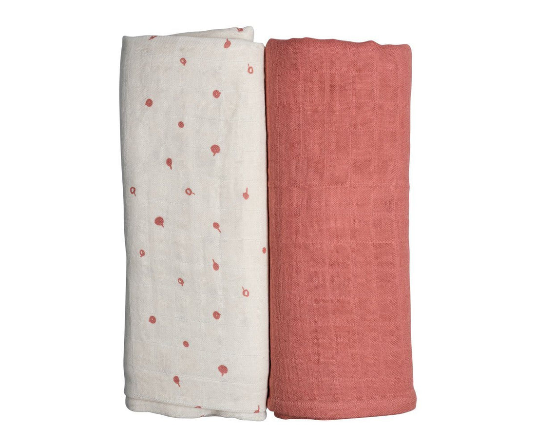 2 Pack - muslin swaddle wild berry Fabelab muslin Fabelab