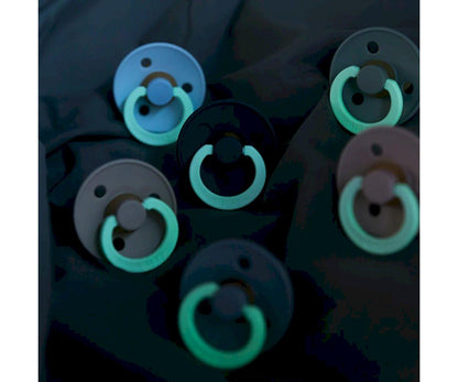 2 chupetas redondas BIBS Colour NIGHT sand | iron