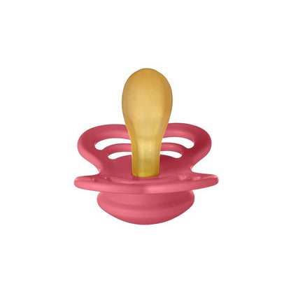 2 chupetas BIBS Supreme látex coral | ruby Pacifier BIBS 